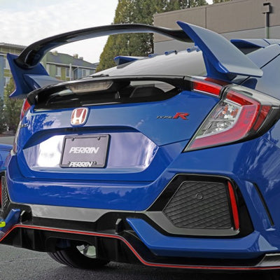 PERRIN 17-21 Honda Civic Si/Type R/Touring/Hatchback Tow Hook Kit Rear - Neon Yellow