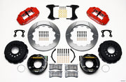 Wilwood Narrow Superlite 4R Rear P-Brk Kit 12.88in Red Small Ford 2.66in Offset