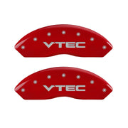 MGP 4 Caliper Covers Engraved Front & Rear Vtech Red finish silver ch