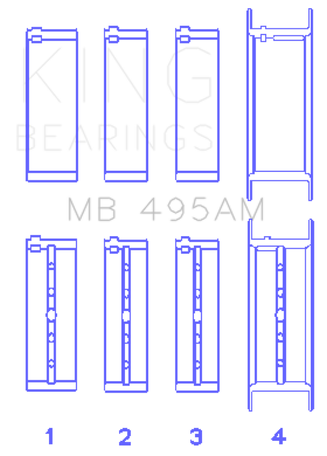 King Infiniti/Nissan 181CI 3.0L VG30DE/TT V6/122CI 2.0L VG20DET V6 (Size STD) Main Bearing Set