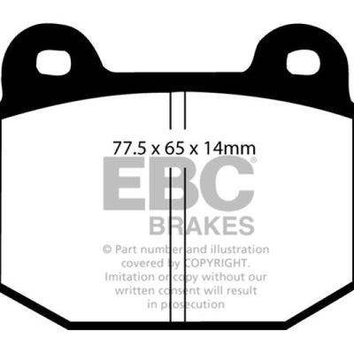 EBC 08+ Lotus 2-Eleven 1.8 Supercharged Greenstuff Front Brake Pads