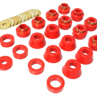 Energy Suspension Body Mounts - Red