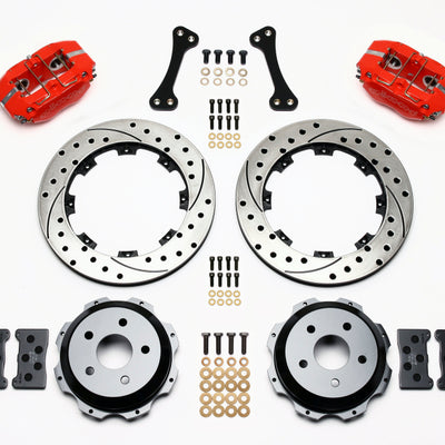 Wilwood Dynapro Rear Kit 12.19in Drilled Red Subaru Impreza WRX