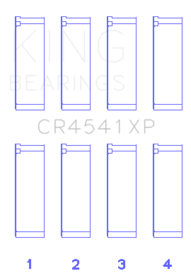 King Engine Bearings Honda F23A / F23Z / K20A3 16V (Size 0.025mm) Performance Rod Bearing Set