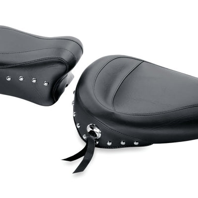 Mustang 82-03 Harley Sportster Standard Touring Solo Seat w/Studs - Black