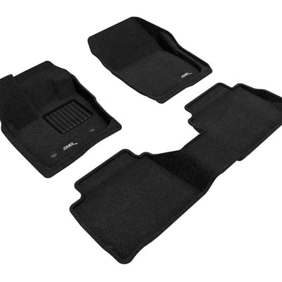 3D MAXpider 17-20 Ford Fusion Elegant 1st 2nd Row - Floor Mat Set (Black)
