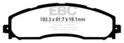 EBC 13+ Ford F250 (inc Super Duty) 6.2 (2WD) Ultimax2 Rear Brake Pads