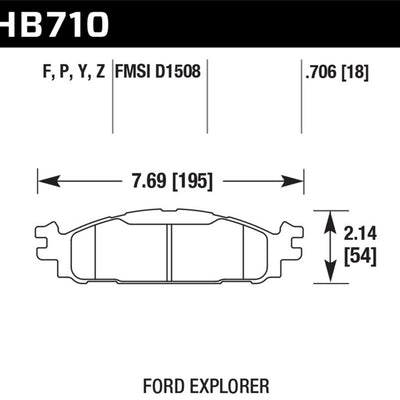 Hawk 11-19 Ford Explorer / Taurus HPS 5.0 Front Brake Pads