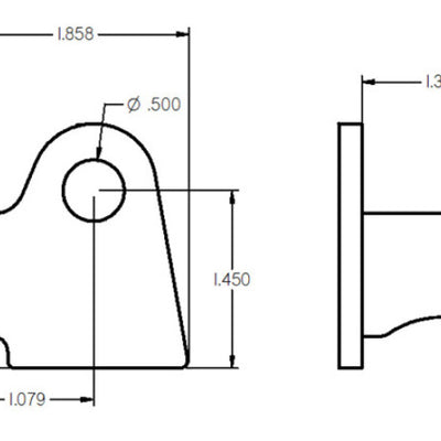 Ridetech Shock Bracket for 1.5in Bridge