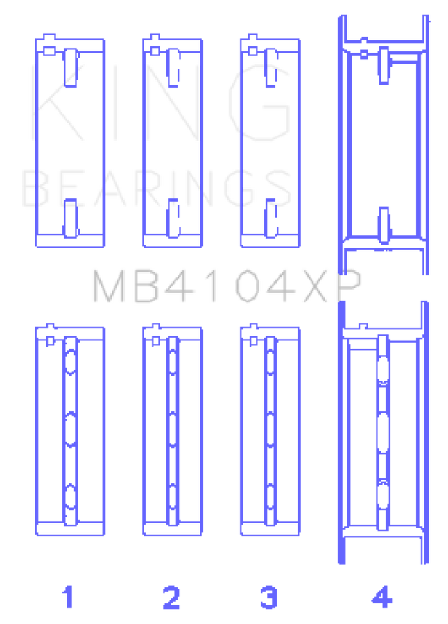 King Engine Bearings Nissan VG30DE/VG30DETT Performance Main Bearing Set - Size STD