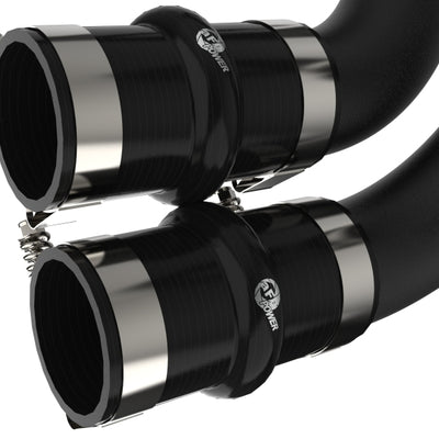 aFe BladeRunner 21-22 Ford F-150 Ecoboost V6-3.5L(tt) Aluminum Hot and Cold Charge Pipe Kit Black