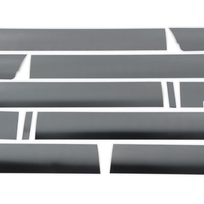 Putco 09-14 Ford F-150 Super Crew 6.5 Short Box - 7in Wide (12pcs) Black Platinum Rocker Panels