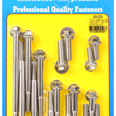ARP Ford 289-302 SS Hex Iron Water Pump and Front Cover Bolt Kit