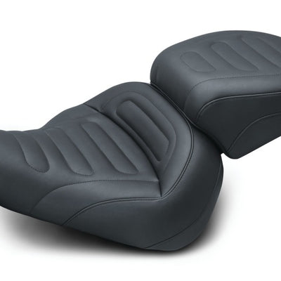 Mustang 13-17 Harley Softail Breakout Standard Touring Solo Seat Trapezoid - Black