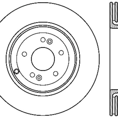 StopTech Power Slot 10-13 Hyundai Genesis Coupe Track & R-Spec Rear Left Drilled Rotor