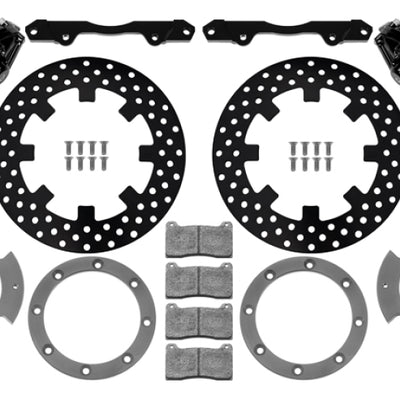 Wilwood 17-21 Can-Am X3RS Black 6-Piston Rear Kit 11.25in - Drilled Rotors