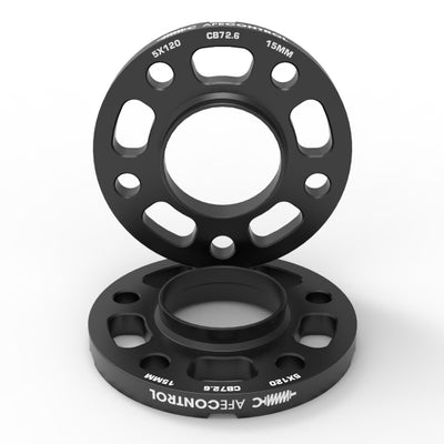 aFe CONTROL Billet Aluminum Wheel Spacers 5x120 CB72.6 15mm - BMW