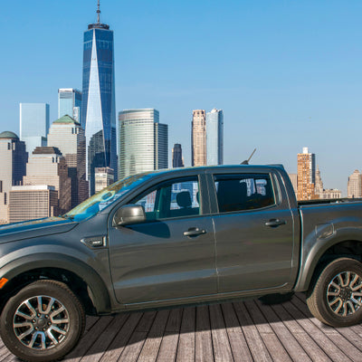 EGR 19+ Ford Ranger Crew Cab In-Channel Window Visors - Dark Smoke - Set of 4 (573551)