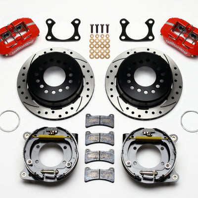 Wilwood Dynapro Low-Profile 11.00in P-Brake Kit Drill-Red Big Ford 2.36in Offset