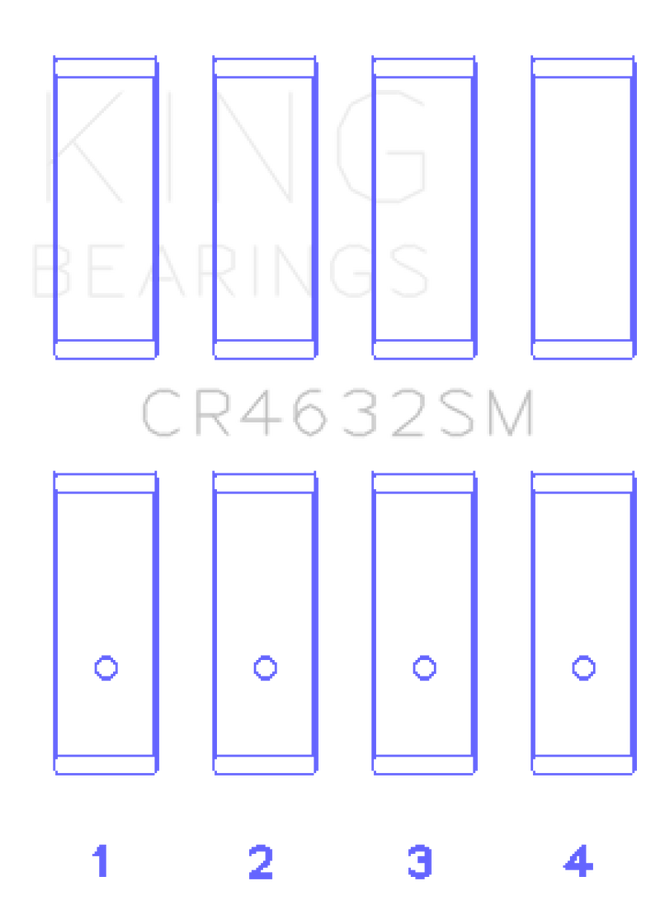 King Engine Bearings Nissan HR15/16DE (Size STD) Rod Bearing Set