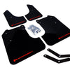 Rally Armor 08-10 Subaru WRX / 08-11 Impreza 2.5i (Hatch/Sedan) Black UR Mud Flap w/White Logo