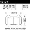 Hawk Mustang/Camaro/Lotus Brembo Calipers ER-1 Endurance Racing Brake Pads