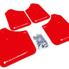 Rally Armor 02-07 Subaru WRX/STI/RS/2.5i (Wagons Req. Mod.) Red UR Mud Flap w/White Logo