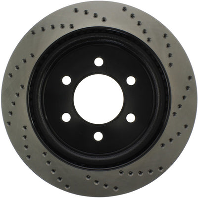 StopTech 2019 Ford Raptor w/ Electronic Parking Brake Sport Cross Drilled Right Rear Rotor