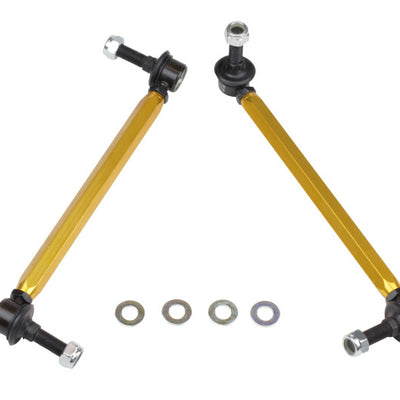 Whiteline 05+ Mustang Coupe 8cyl (Inc Shelby GT/ GT500) Front Swaybar Link Kit H/Duty Adj Steel Ball