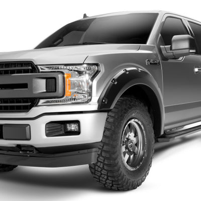 Bushwacker 17-20 Ford F-250 Super Duty / F-350 Super Duty Pocket Style Flares 4pc - Agate Black Met