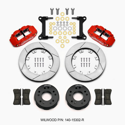 Wilwood Narrow Superlite 6R Front Kit 12.19in Drilled Red 63-87 C10 w/ Wilwood Pro Spindles