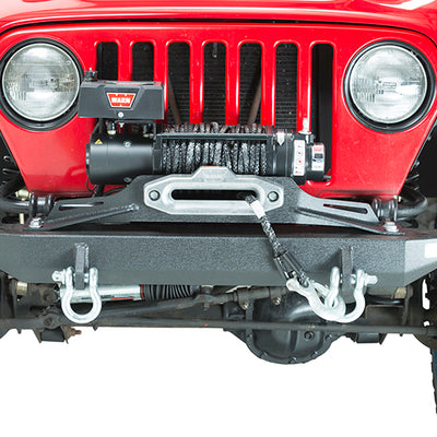 Fishbone Offroad 97-06 Jeep Wrangler TJ Rubicon Front Bumper - Blk Txtrd Powdercoat Piranha Series