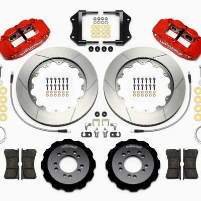 Wilwood Narrow Superlite 6R Front Hat Kit 14.00in Red 2013-Up Ford Focus ST w/ Lines