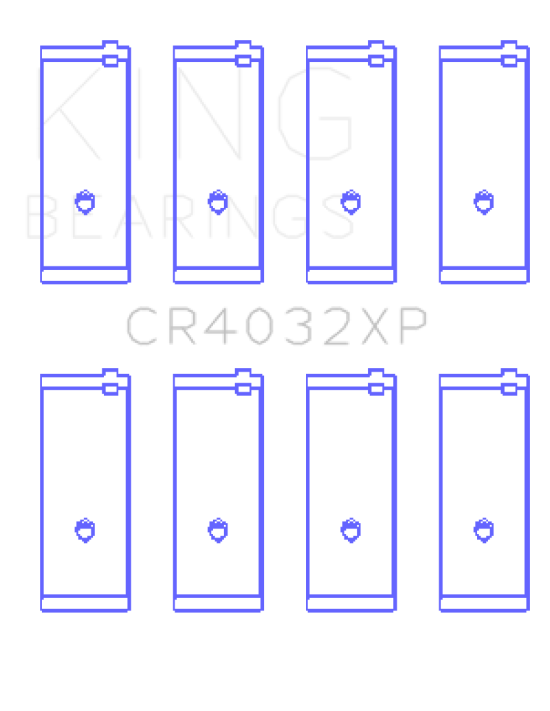 King Engine Bearings Toyota 4AGE/4AGZE 16V 1.6L 0.25 Oversized Tri-Metal Performance Rod Bearing Set