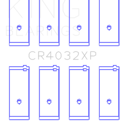 King Engine Bearings Toyota 4AGE/4AGZE 16V 1.6L 0.25 Oversized Tri-Metal Performance Rod Bearing Set