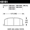 Hawk 86-88 Chevy Nova / 90-92 Geo Prizm GSI / 90-92 Prizm LSI / Toyota (Various) Race Front Brake Pa