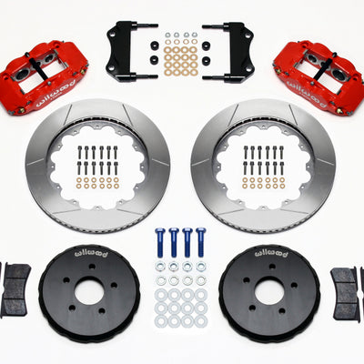 Wilwood Narrow Superlite 6R Front Hat Kit 14.00in Red Nissan 350Z/Fiti G35