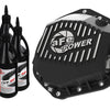 aFe Pro Series Rear Diff Cover Black w/ Machined Fins & Gear Oil 01-18 GM Diesel Trucks V8-6.6L (td)