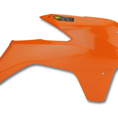 Cycra 13-16 KTM 125-500 SX/XC/SX-F/XC-F/XC-W/XCF-W/EXC-F Powerflow Radiator Shrouds - Orange