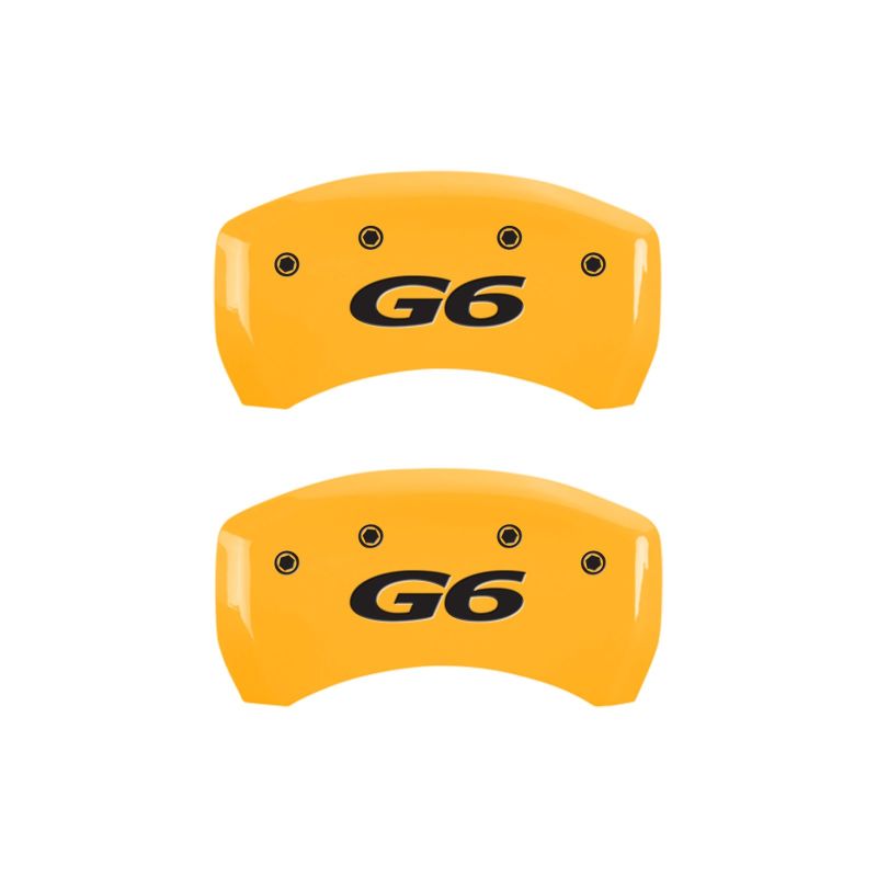 MGP 4 Caliper Covers Engraved Front Pontiac Rear G6 Yellow Finish Black Char 2007 Pontiac G5