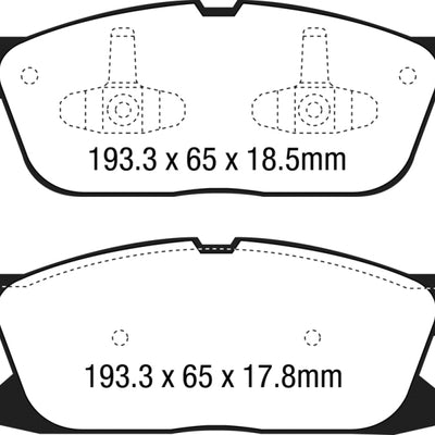 EBC 15+ Ford Edge 2.0 Turbo FWD Ultimax2 Front Brake Pads