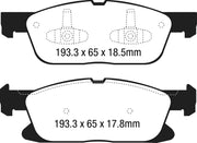 EBC 15+ Ford Edge 2.0 Turbo FWD Redstuff Front Brake Pads