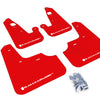 Rally Armor 07-17 Mitsubishi Lancer Red UR Mud Flap w/ White Logo