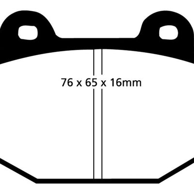 EBC 75-80 Lotus Esprit 2.0 Redstuff Front Brake Pads