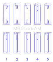 King Engine Bearings Audi A4 1.8L AEB (Size STD) Main Bearing Set
