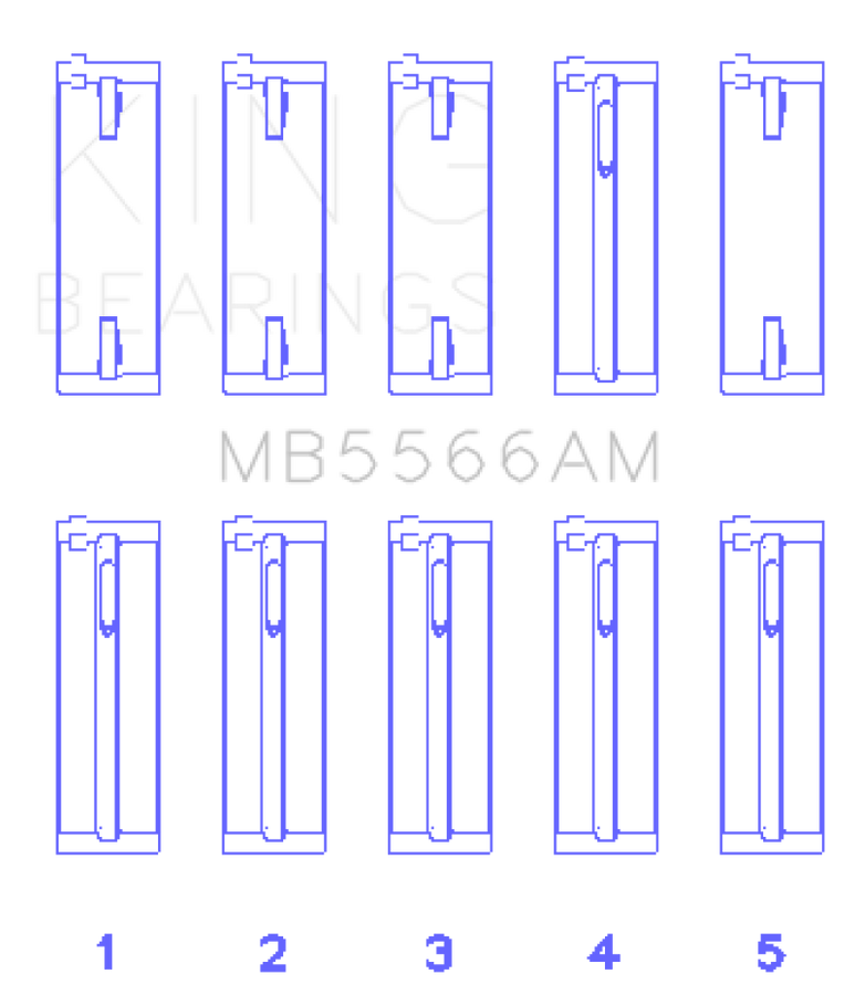 King Engine Bearings Audi A4 1.8L AEB (Size STD) Main Bearing Set