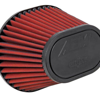 AEM Dryflow Air Filter - 3.5in FLG / 8-1/2in L x 7in W / Top 6-1/4in L x 4in W / 5-1/2in H (S/O)