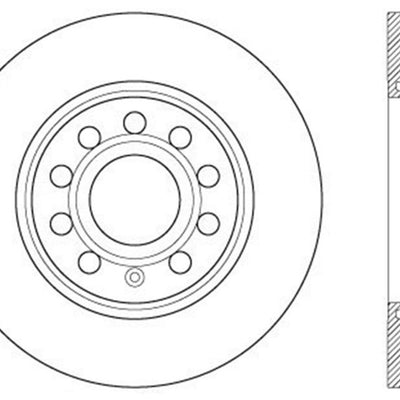 StopTech 10-12 and 15-16 Audi A3/A3 Quattro SportStop Cryo Slotted & Drilled Rear Left Rotor