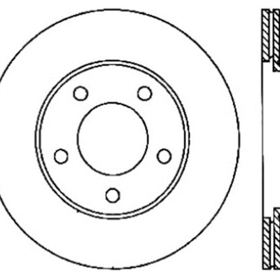 StopTech 05-10 Ford Mustang V6/4.0L / GT V8/4.6L Cross Drilled Right Rear Rotor