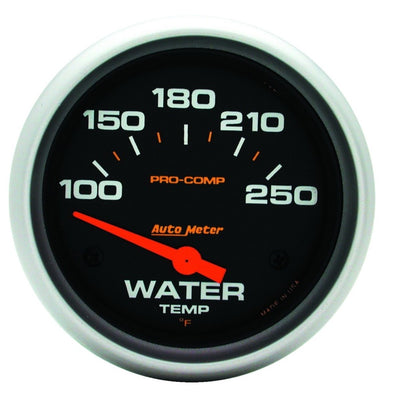 Autometer Pro-Comp 2 5/8in 100-250 Deg F Short Sweep Electric Water Temp Gauge